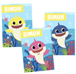 Stickers rect. gdes. Baby Shark 16u Pers